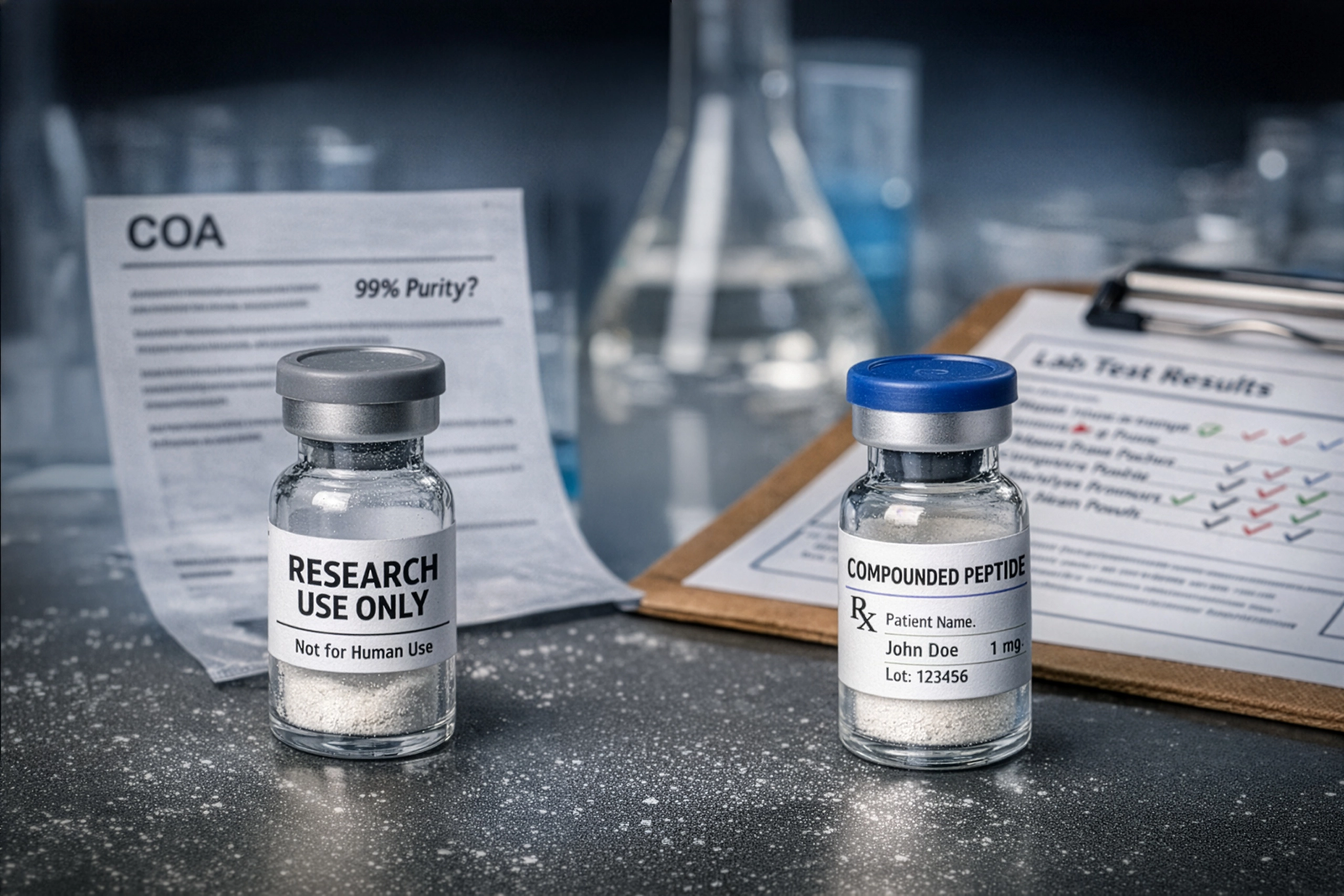 Peptides are not the same just because the label says so