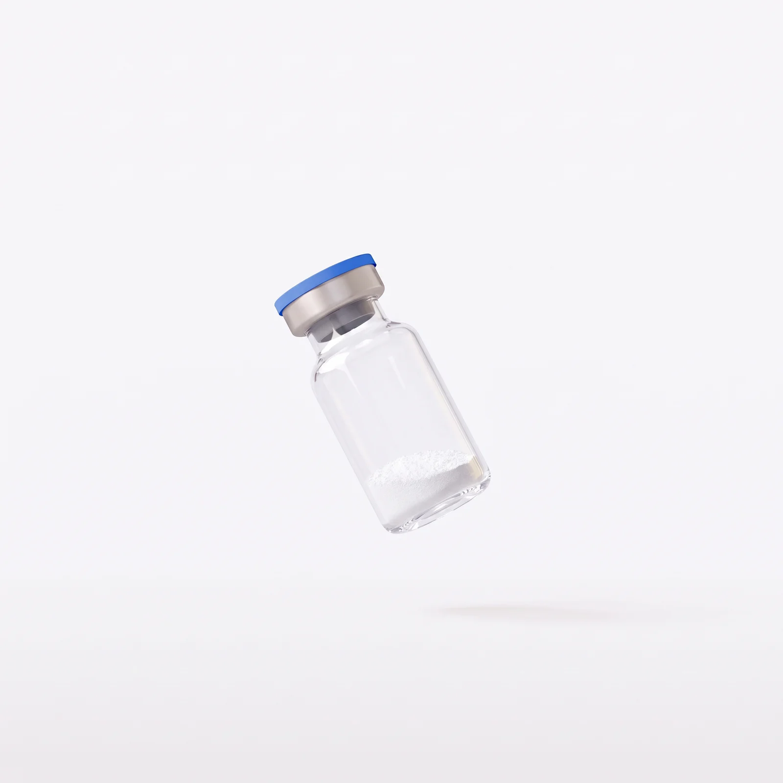 Sermorelin, an unlabeled clear vial containing lyophilized medication